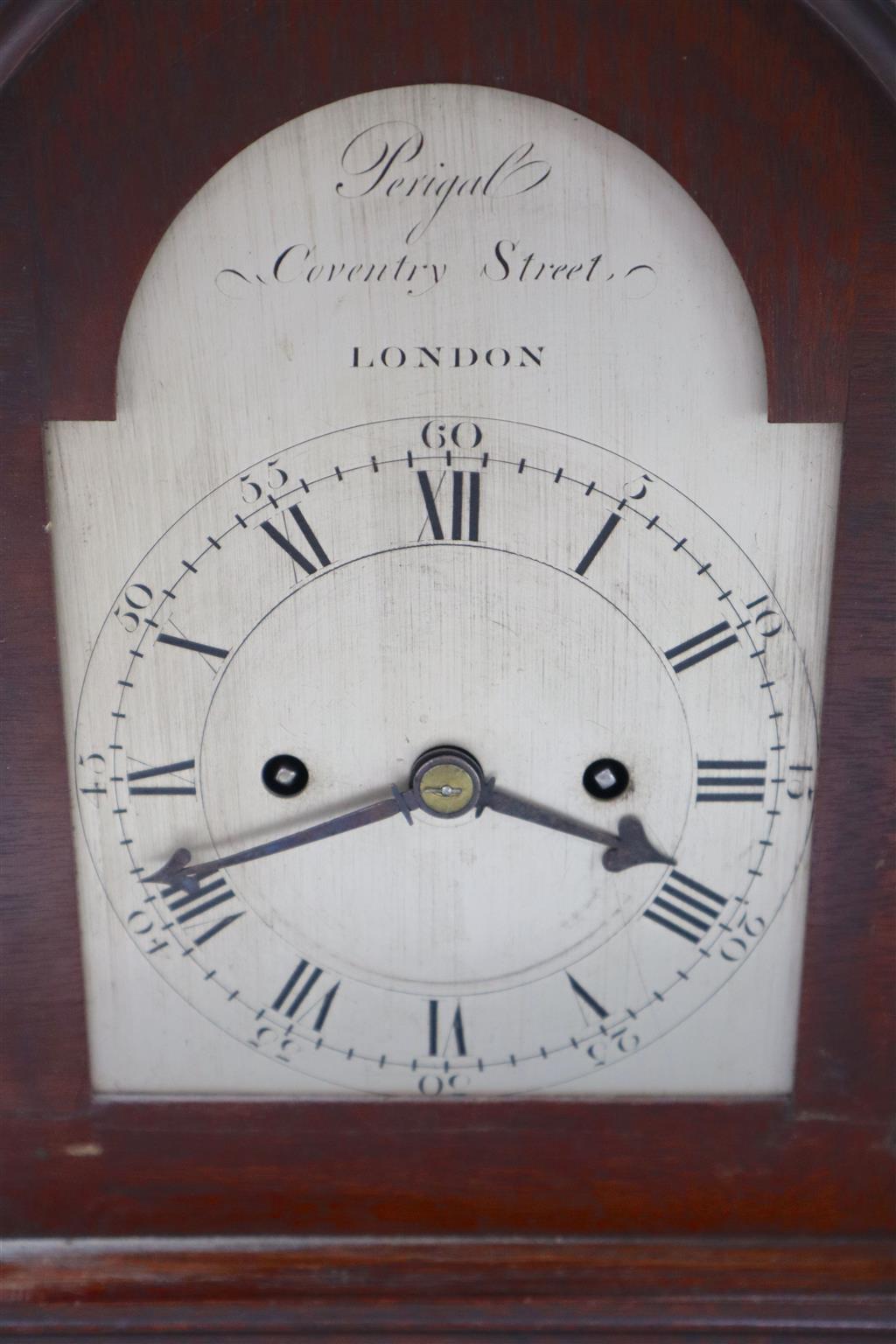 Perigal of Coventry Street, London. A Regency mahogany cased bracket clock height 11.75in.